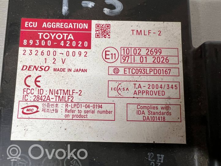 Toyota RAV 4 (XA30) Altre centraline/moduli 8930042020