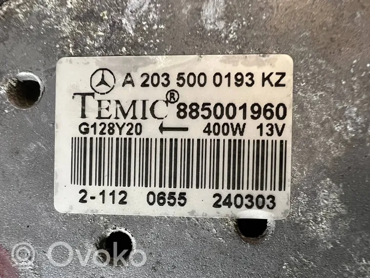 Mercedes-Benz C AMG W203 Jäähdyttimen jäähdytinpuhallin A2035000193