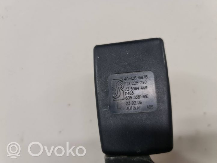 Fiat Grande Punto Takaistuimen turvavyön solki 401266978