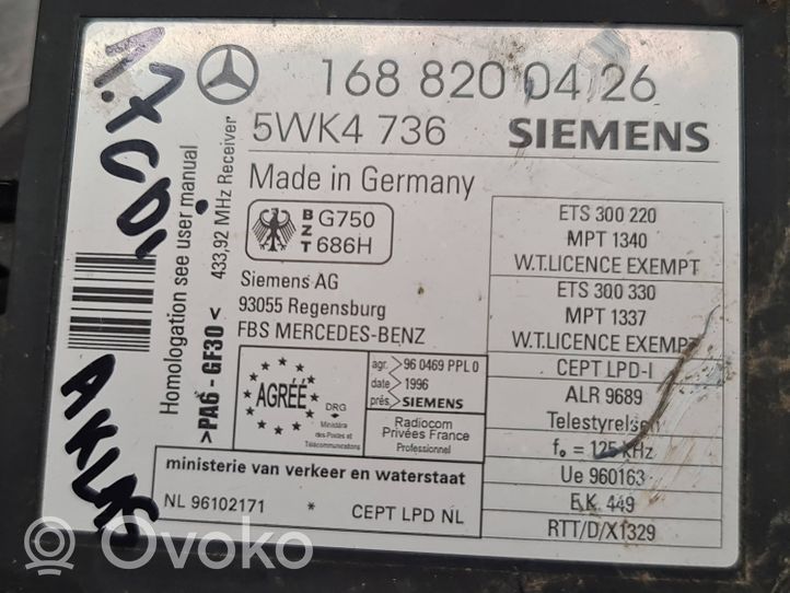 Mercedes-Benz C W203 Unité de commande dispositif d'immobilisation 1688200426