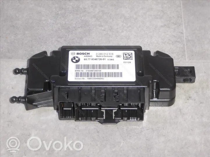 BMW M4 F82 F83 Module de contrôle airbag 65779461918