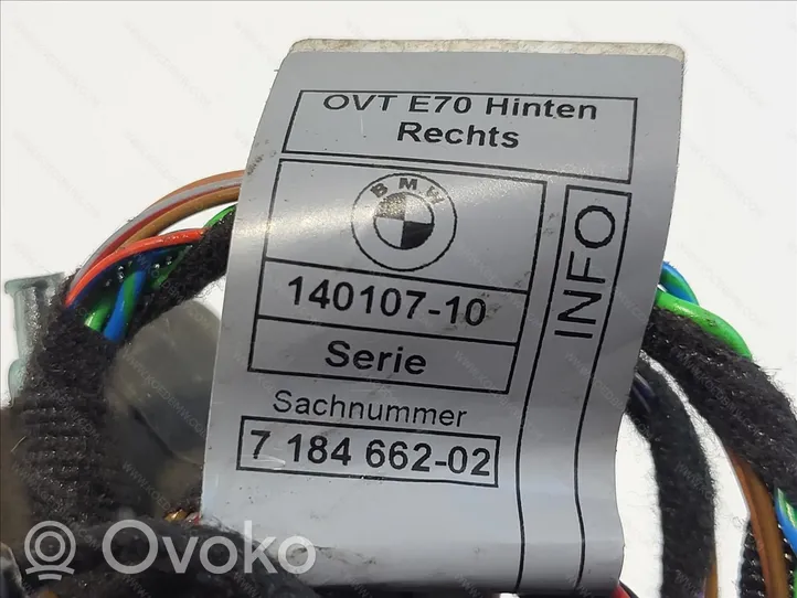 BMW X5 E70 Wiązka przewodów drzwi tylnych 61129116978