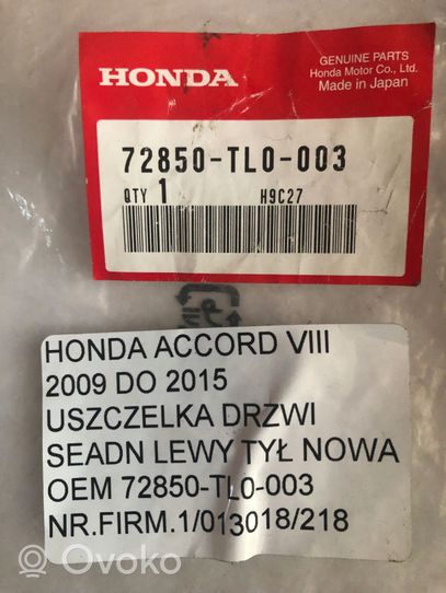 Honda Accord Joint en caoutchouc de porte arrière 72850TL0003