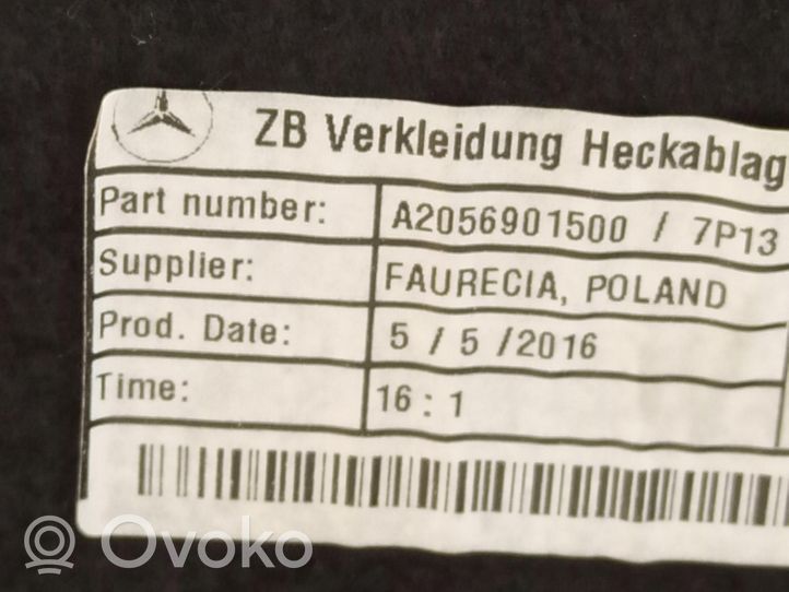 Mercedes-Benz C AMG W205 Półka tylna bagażnika A2056902549  A2056901500 