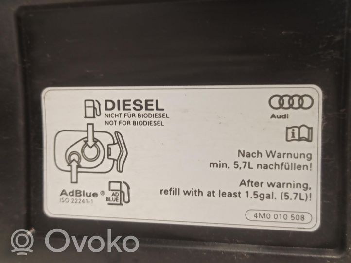 Audi A4 S4 B9 8W Polttoainesäiliön korkki 8W0809906A