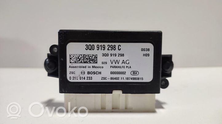 Volkswagen Tiguan Pysäköintitutkan (PCD) ohjainlaite/moduuli 3Q0919298C