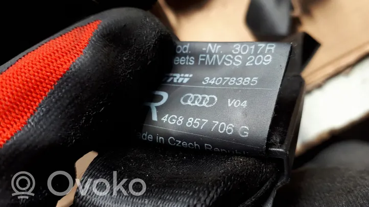 Audi A7 S7 4G Etuistuimen turvavyö 4G8857706G