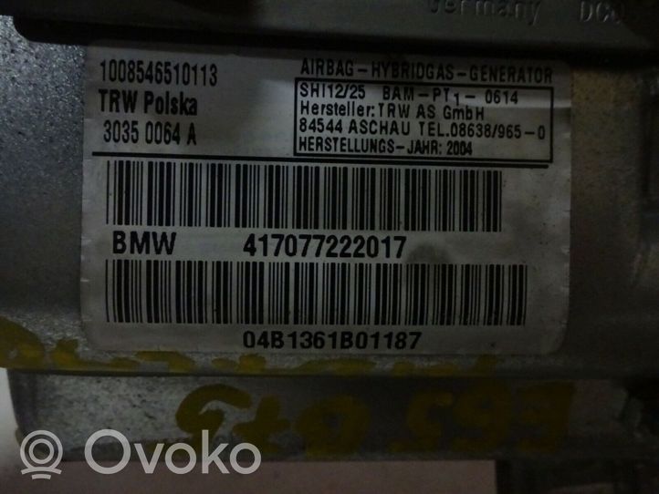 BMW 7 E65 E66 Airbag porte arrière 417077222017