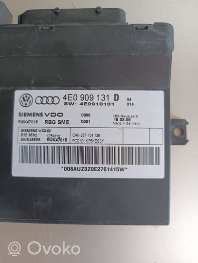 Audi A8 S8 D3 4E Centralina/modulo keyless go 4E0909131D