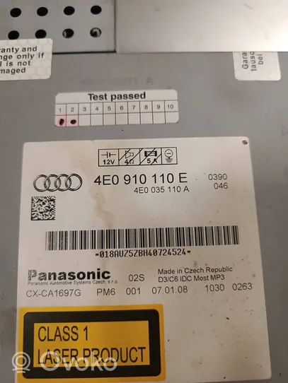 Audi A8 S8 D3 4E CD/DVD changer 4E0910110E