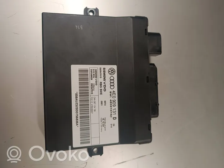 Audi A8 S8 D2 4D Module de contrôle sans clé Go 4E0909131D