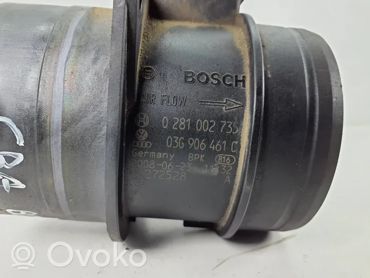 Volkswagen PASSAT B6 Przepływomierz masowy powietrza MAF 03G906461C