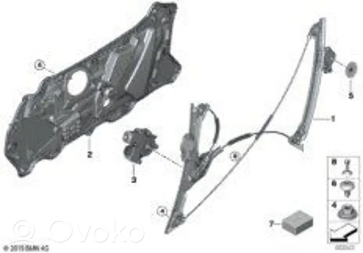 BMW 8 G15 Motorino alzacristalli della portiera anteriore 8739675