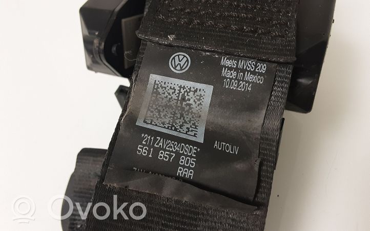 Volkswagen PASSAT B7 USA Takaistuimen turvavyö 561857805