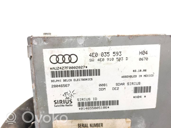 Audi Q7 4L Pääyksikkö multimedian ohjaus 4E0035593