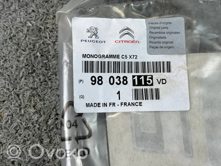 Citroen C5 Valmistajan merkki/logo/tunnus 98038123vd