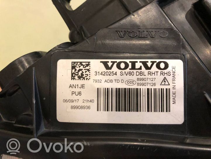 Volvo V60 Etu-/ajovalon valaisimen sarja 31420253