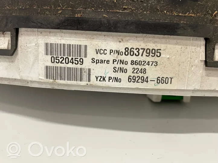 Volvo XC70 Compteur de vitesse tableau de bord 8602473