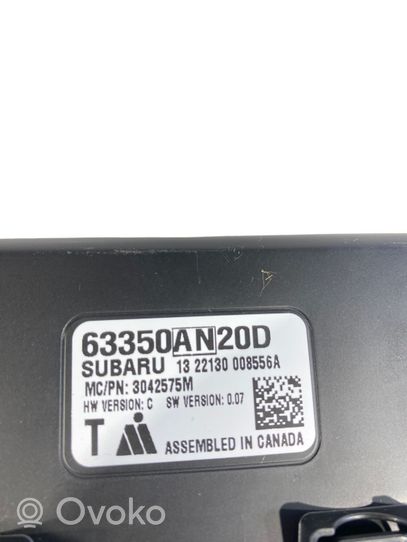 Subaru Outback (BT) Unité de commande / module de hayon 63350AN20D