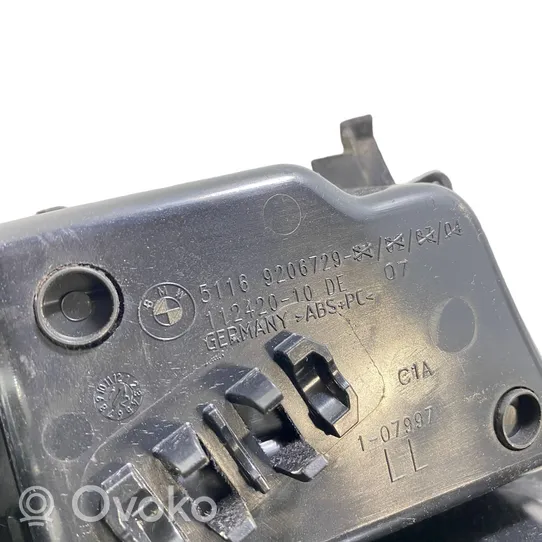 BMW 5 F10 F11 Consolle centrale del vano portaoggetti 9206729