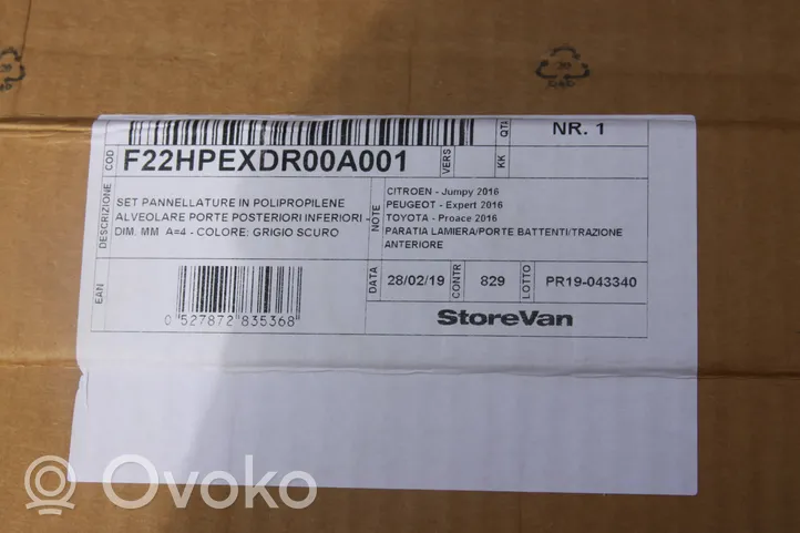 Toyota Proace Couvre de porte de chargement F22PFPDDR00AA01