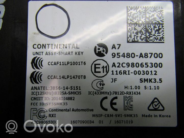 KIA Optima Beraktės sistemos KESSY (keyless) valdymo blokas/ modulis 95480A8700