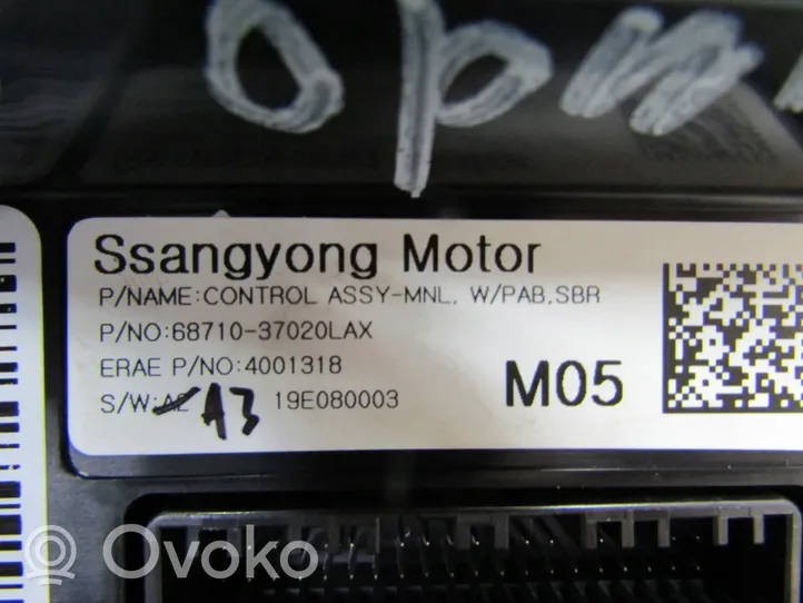 SsangYong Korando Centralina del climatizzatore 6871037020LAX