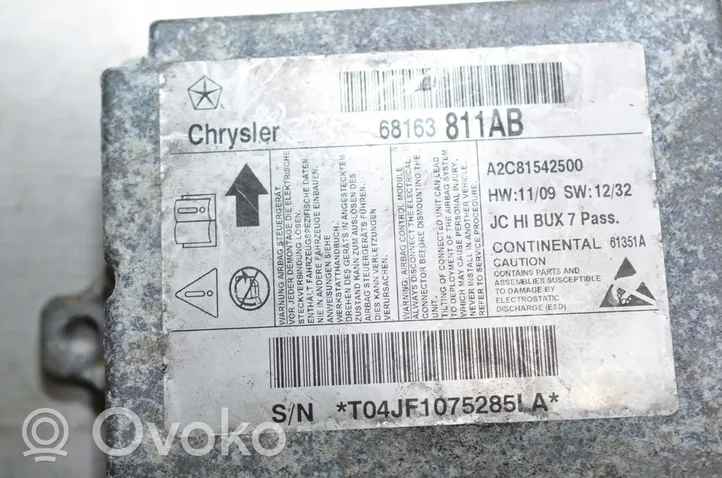 Fiat Freemont Module de contrôle airbag 68163811AB