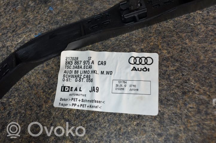 Audi A4 S4 B8 8K Garniture de couvercle de coffre arriere hayon 8K5867975A