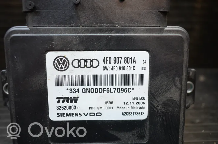 Audi A6 Allroad C6 Rankinio stabdžio valdymo blokas 4F0907801A