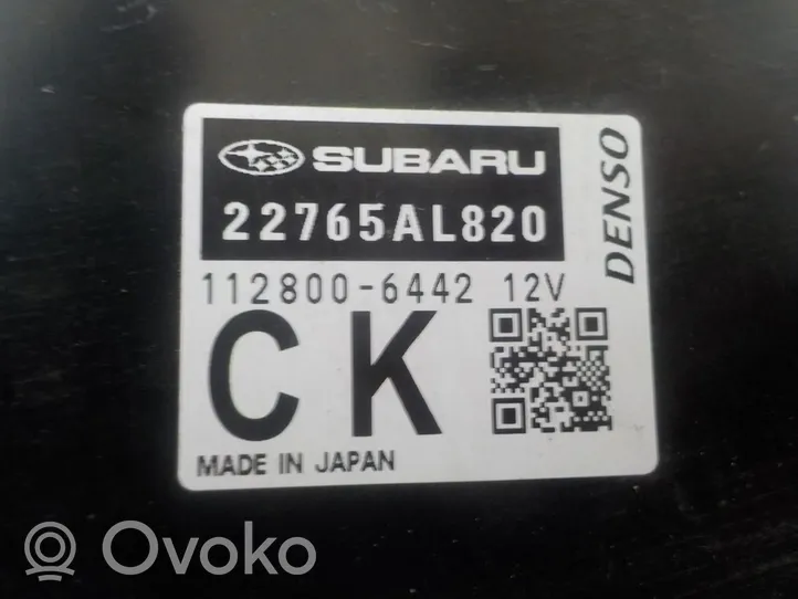 Subaru Forester SK Unité de commande, module ECU de moteur 22765AL820