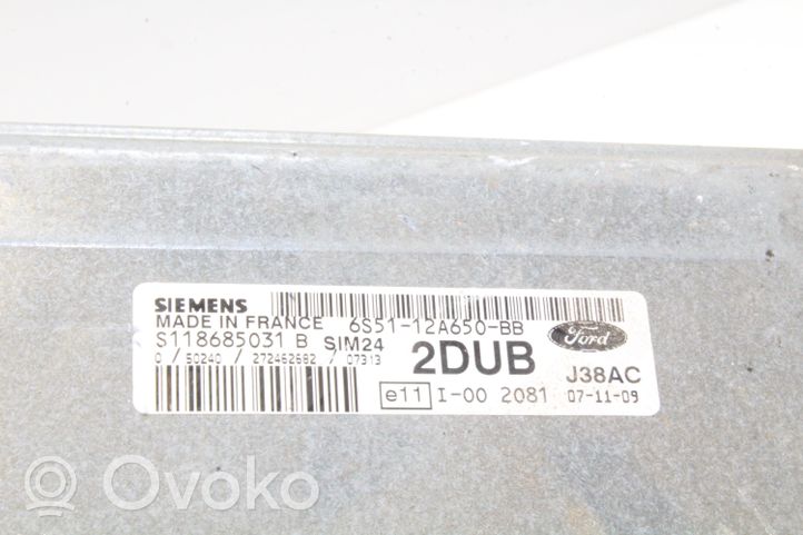 Ford Ka Variklio valdymo blokas 6S5112A650BB