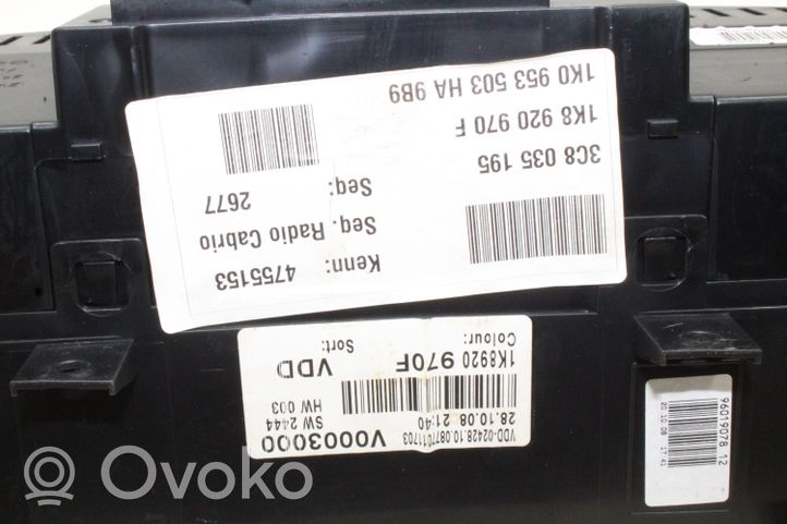 Volkswagen Scirocco Komputer / Sterownik ECU i komplet kluczy 06J906026AR