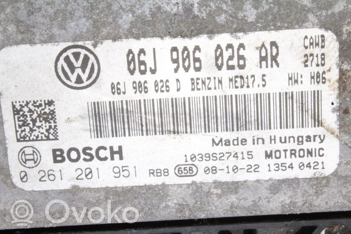 Volkswagen Scirocco Komputer / Sterownik ECU i komplet kluczy 06J906026AR