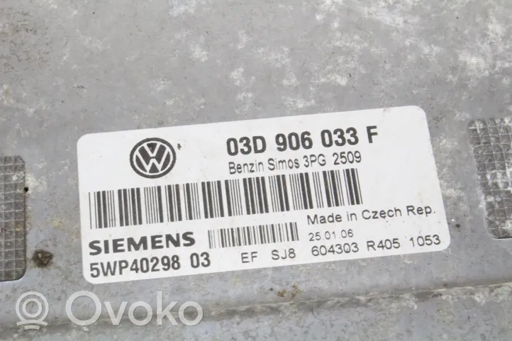 Volkswagen Polo VI AW Блок управления двигателя 03D906033F