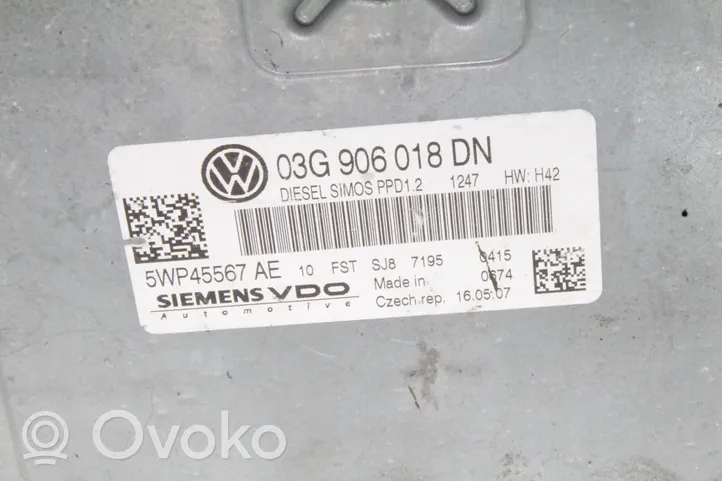 Volkswagen PASSAT B7 Sterownik / Moduł ECU 03G906018DN