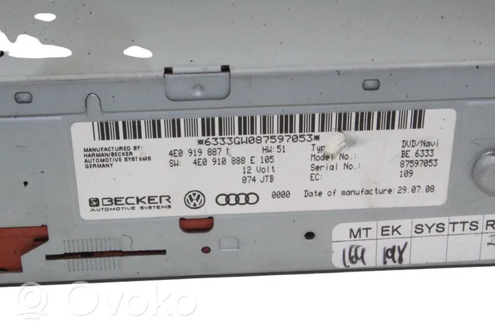 Audi A5 8T 8F Unité / module navigation GPS 4E0910888E