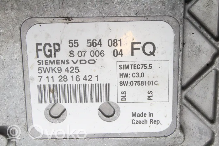 Opel Astra H Calculateur moteur ECU 55564081