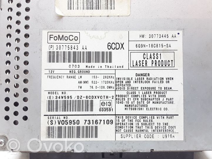 Volvo S80 Radio/CD/DVD/GPS-pääyksikkö 30775843