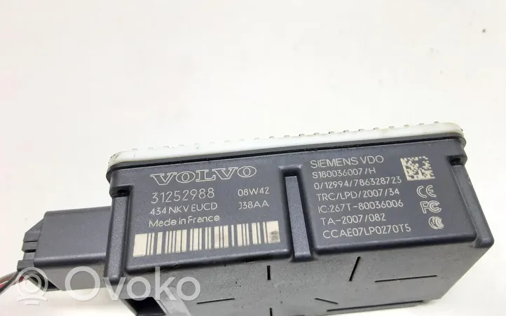 Volvo V70 Door central lock control unit/module 31252988