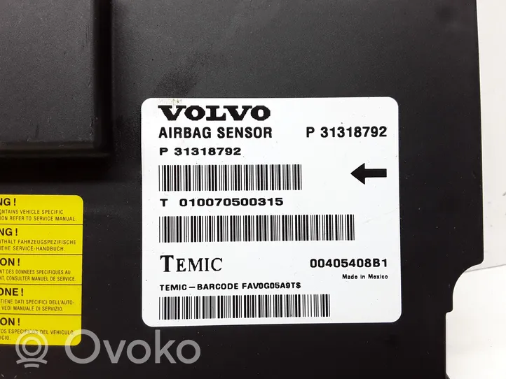 Volvo XC60 Unidad de control/módulo del Airbag P31318792