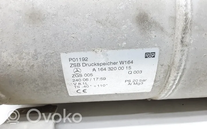 Mercedes-Benz ML W164 Zbiornik powietrza tylnego zawieszenia pneumatycznego A1643200015