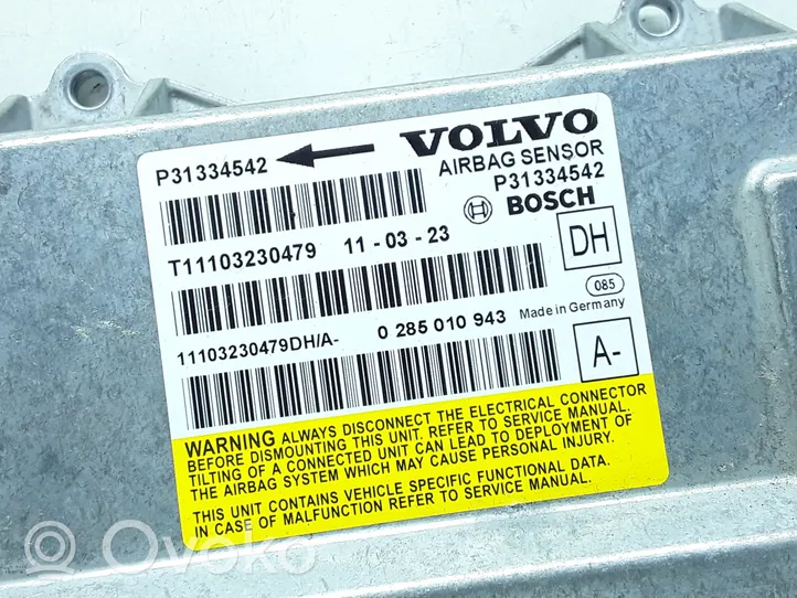 Volvo V60 Sterownik / Moduł Airbag P31334542