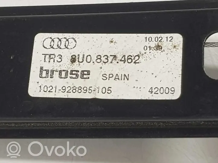 Audi RS Q3 Etuoven sähkökäyttöinen ikkunan nostin 8U0837462