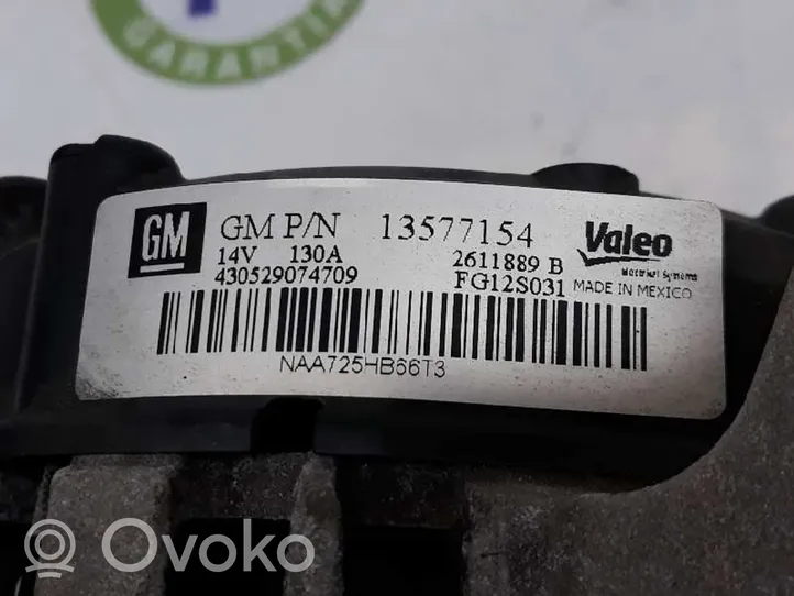Opel Adam Ģenerators 13577154