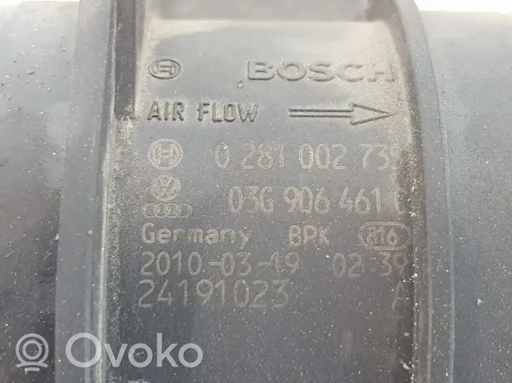 Volkswagen Eos Przepływomierz masowy powietrza MAF 03G906461C