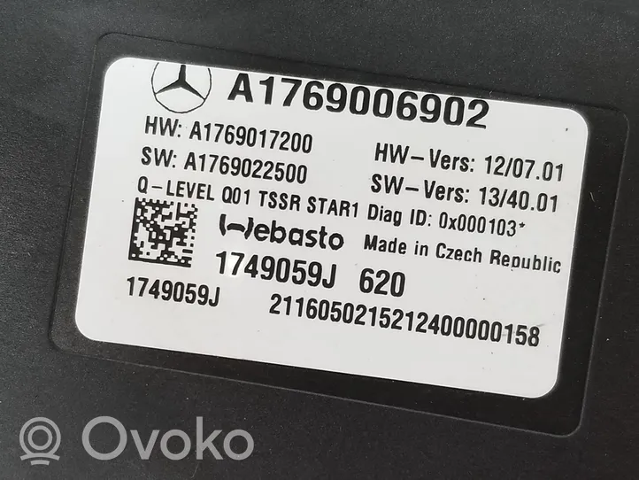 Mercedes-Benz CLA C117 X117 W117 Instalacja szyberdachu elektrycznego A1769006902