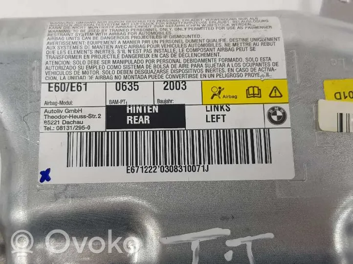 BMW 7 E65 E66 Poduszka powietrzna Airbag drzwi tylnych 72127034059