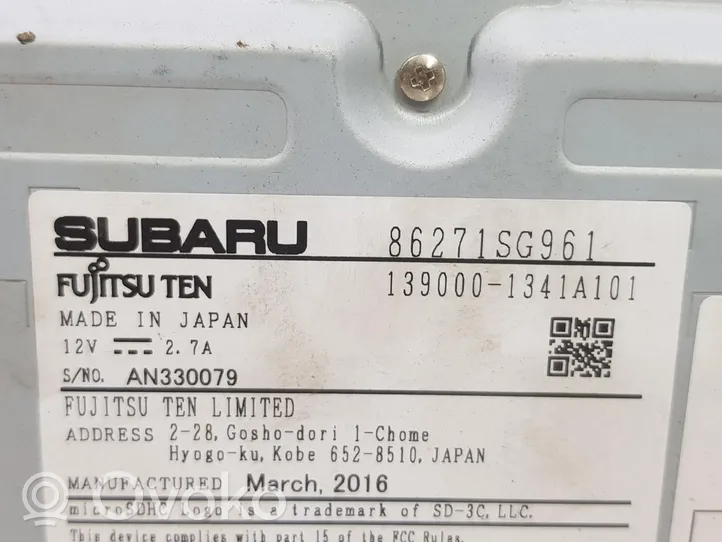 Subaru Forester SK Monitori/näyttö/pieni näyttö 86271SG961