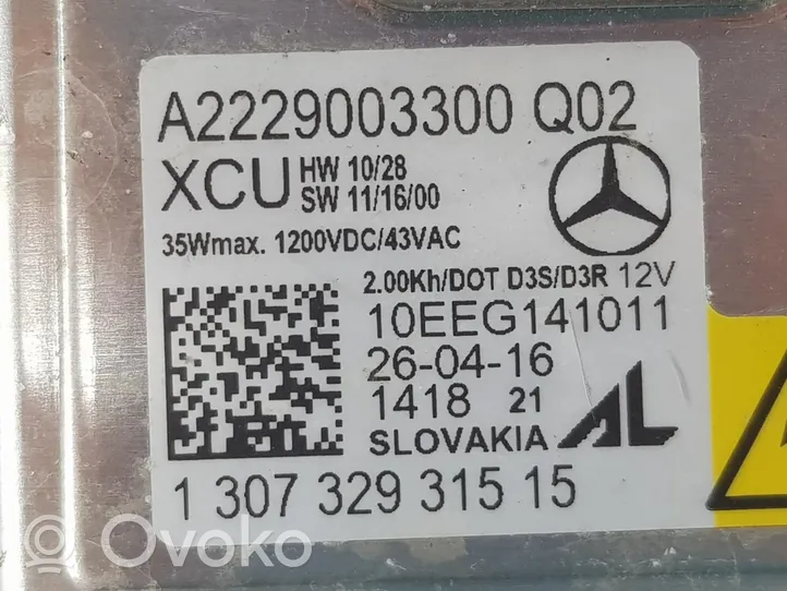 Mercedes-Benz CLA C117 X117 W117 Xenon-valojen ohjainlaite/moduuli A2229003302